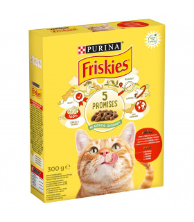 Friskies Karma dla kotów z mieszanką wołowiny i kurczaka z warzywami 300 g