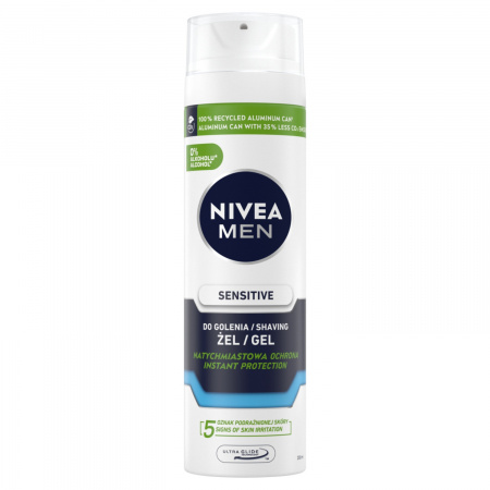 Nivea MEN Sensitive Łagodzący żel do golenia 200 ml