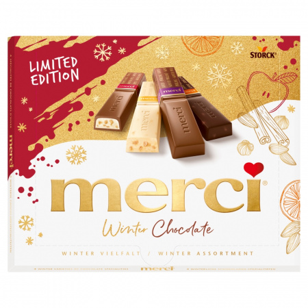 Merci Winter Chocolate 4 rodzaje specjałów czekoladowych 250 g