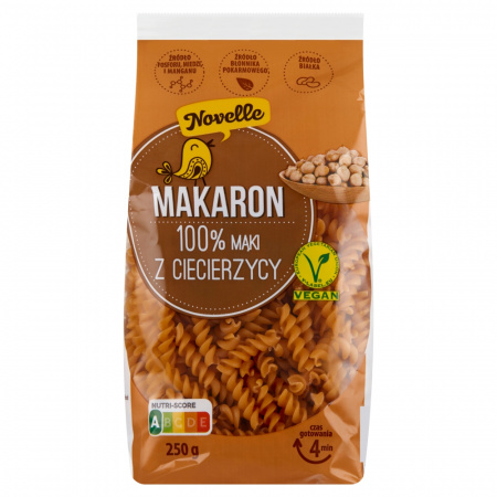 Novelle Makaron 100 % mąki z ciecierzycy 250 g