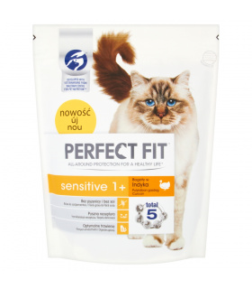 Perfect Fit Sensitive 1+ Karma pełnoporcjowa dla dorosłych kotów 750 g
