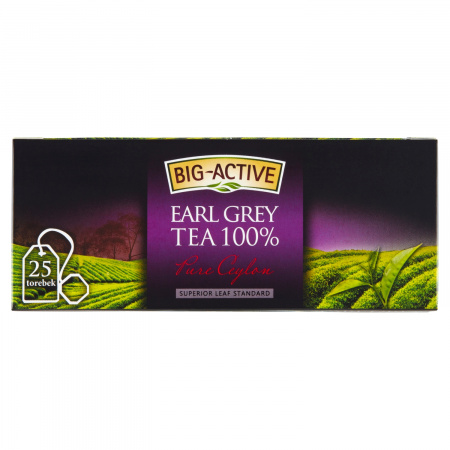 Big-Active Pure Ceylon Earl Grey Herbata 100% 37,5 g (25 torebek)