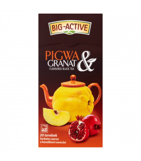 Big-Active Pigwa & Granat Herbata czarna z kawałkami owoców 40 g (20 torebek)