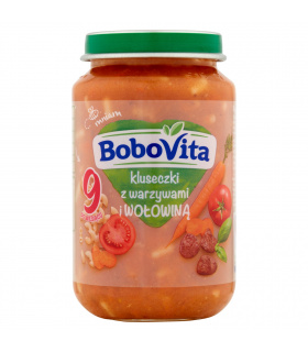 BoboVita Kluseczki z warzywami i wołowiną po 9 miesiącu 190 g