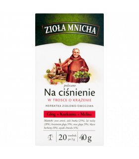 Big-Active Zioła Mnicha Na ciśnienie Herbatka ziołowo-owocowa 40 g (20 x 2 g)