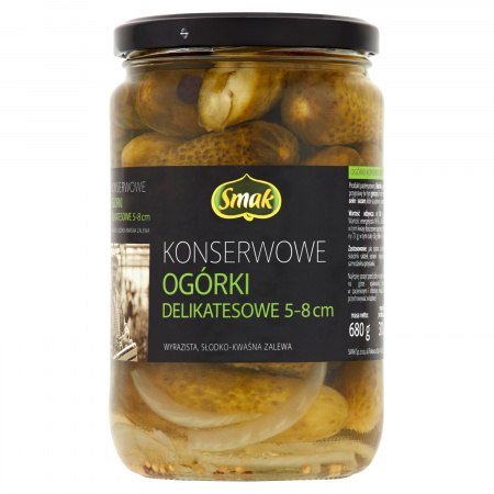 Smak Konserwowe ogórki delikatesowe 5-8 cm 680 g