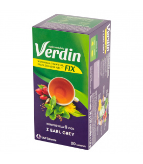 Verdin Fix Suplement diety kompozycja 6 ziół z earl grey 36 g (20 x 1,8 g)
