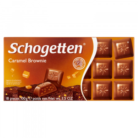 Schogetten Czekolada mleczna z nadzieniem brownie z karmelem 100 g