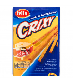 Felix Crixy Paluszki krakersowe o smaku żółty ser 85 g