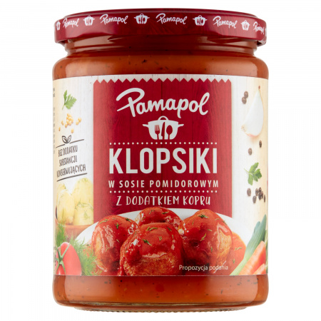 Pamapol Klopsiki w sosie pomidorowym z dodatkiem kopru 500 g