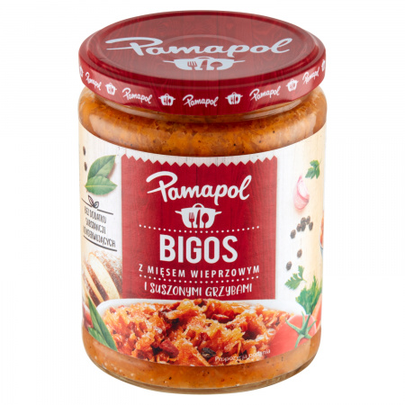 Pamapol Bigos z mięsem wieprzowym i suszonymi grzybami 500 g