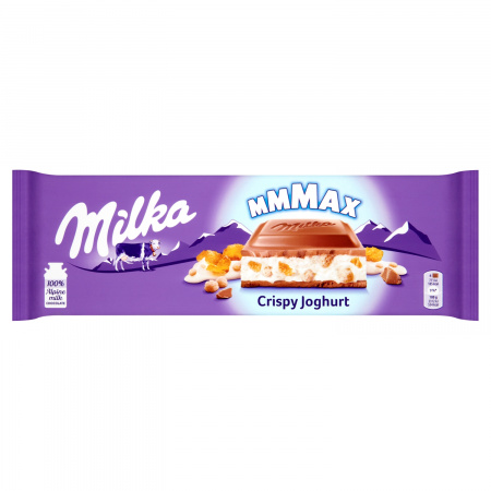 Milka Mmmax Czekolada mleczna Crispy Joghurt 300 g
